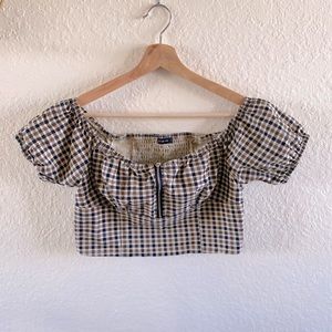 Gingham crop top